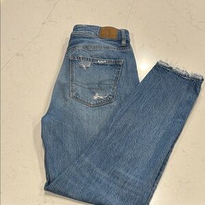 American Eagle Outfitters Blue Mom Jeans comfort stretch waistband